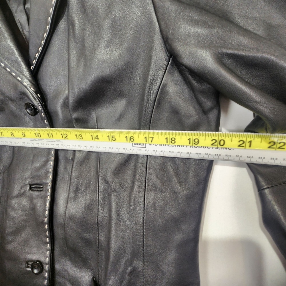 Yvonne Marie Vintage Women's Classic Elegant Leather Jacket Size 14 - Picture 9 of 11